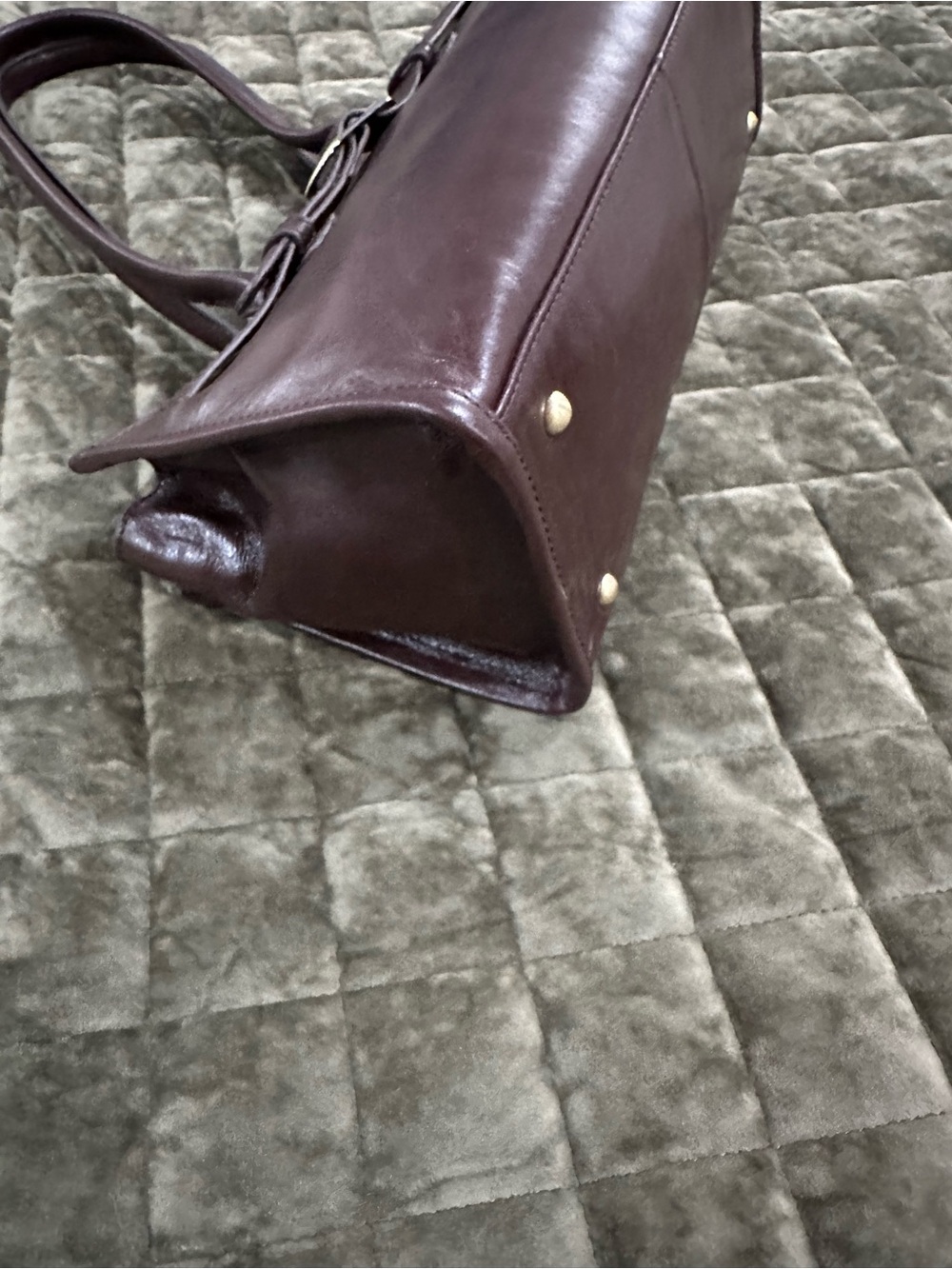 Genuine leather bag. Structured Shoulder Bag. - Picture 2 of 12